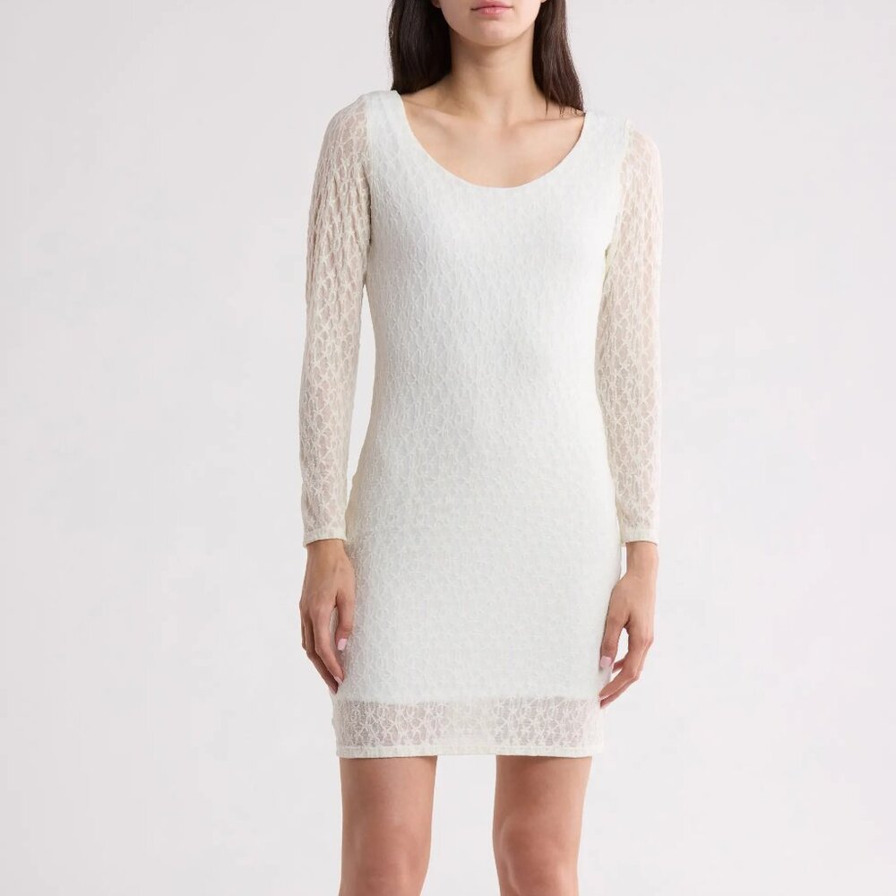 Long Sleeve Lace Minidress Size Large